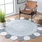 Safavieh 5 x 5 ft. Cape Cod Round Area RugCharcoal & Ivory CAP231H-5R - alternate 3